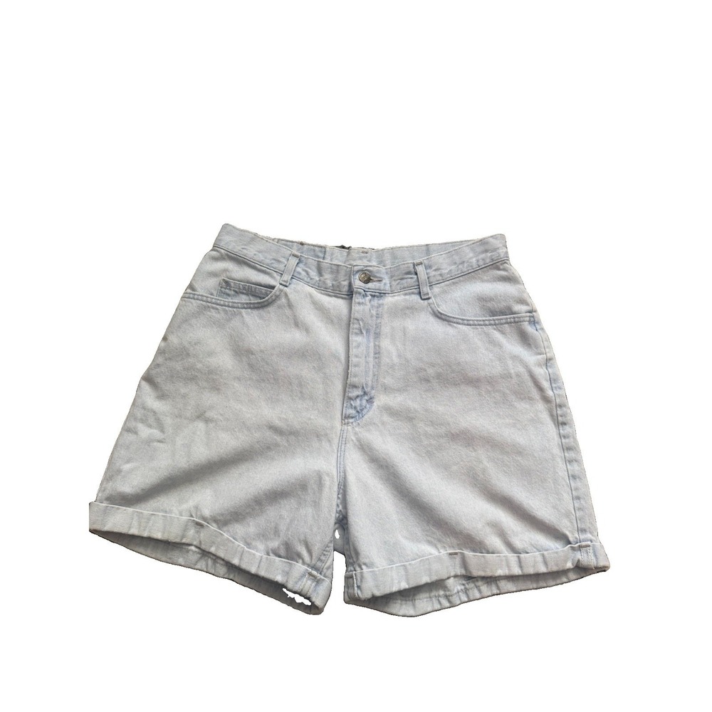 Vintage‎ Riders by Lee High-Waisted Light Wash Denim Mom Shorts Size 16
